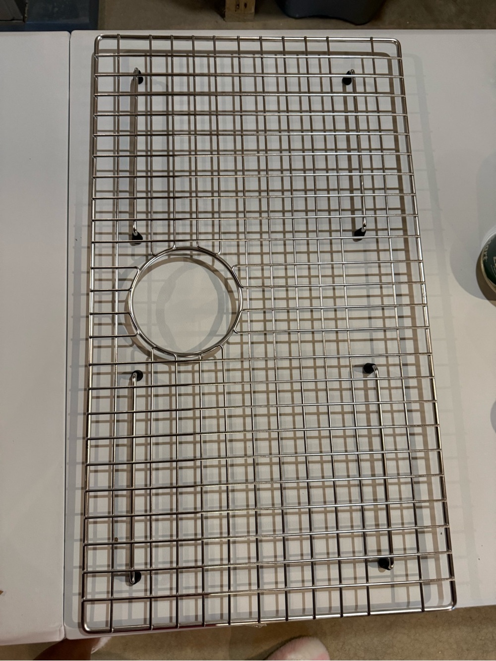 Stainless Steel Sink Grid with Drain Hole